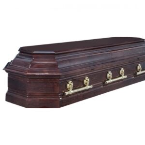 Гроб двухкрышечный «Пегас» 8 гранный резной