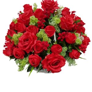 Корзина «Плетеная» М красная