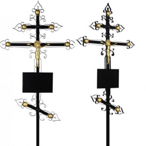 Крест на могилу металлический «Купола»