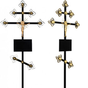 Крест на могилу металлический «Золото»