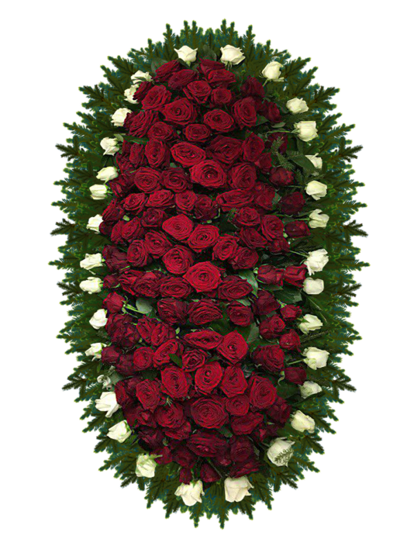 Венок из живых цветов 9