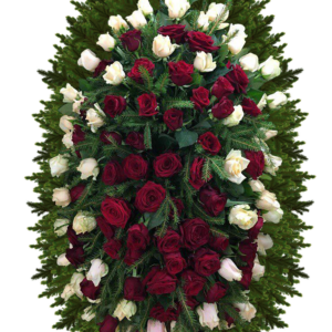 Венок из живых цветов 7