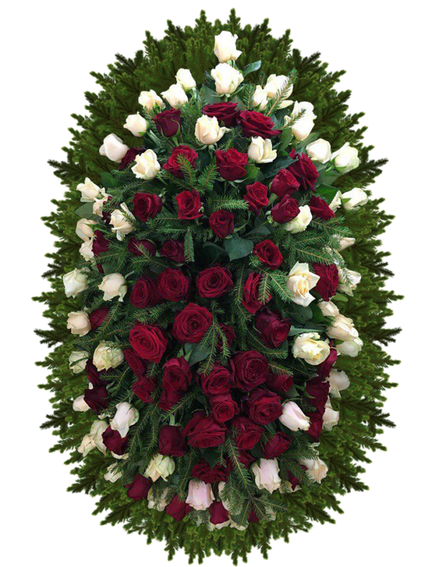 Венок из живых цветов 7
