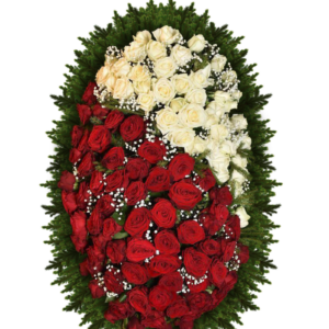 Венок из живых цветов 12