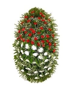 Венок из живых цветов 4