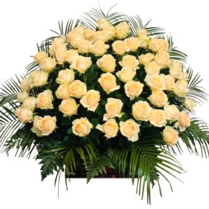 Корзина из живых цветов большая