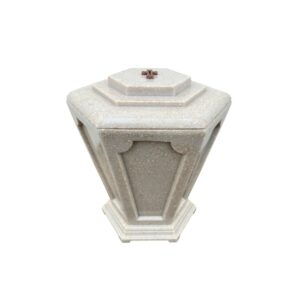 Урна для праха Фонарь белая (33 см)