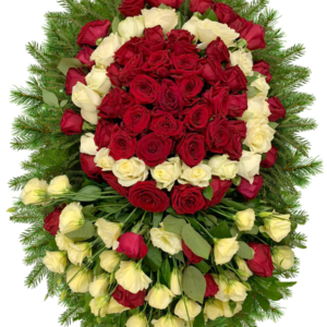 Венок из живых цветов 14