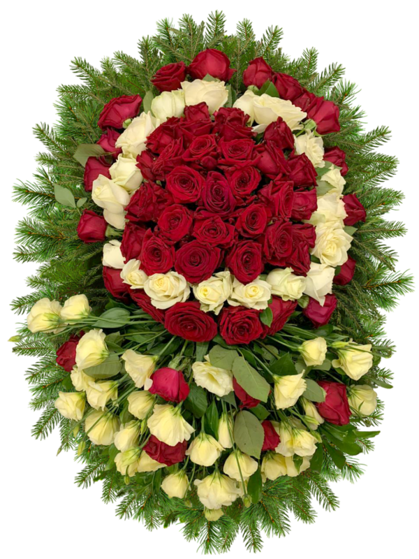 Венок из живых цветов 14